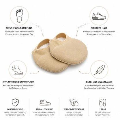 Slim Gel Cushions for the Forefoot, Non-Slip (Pair)