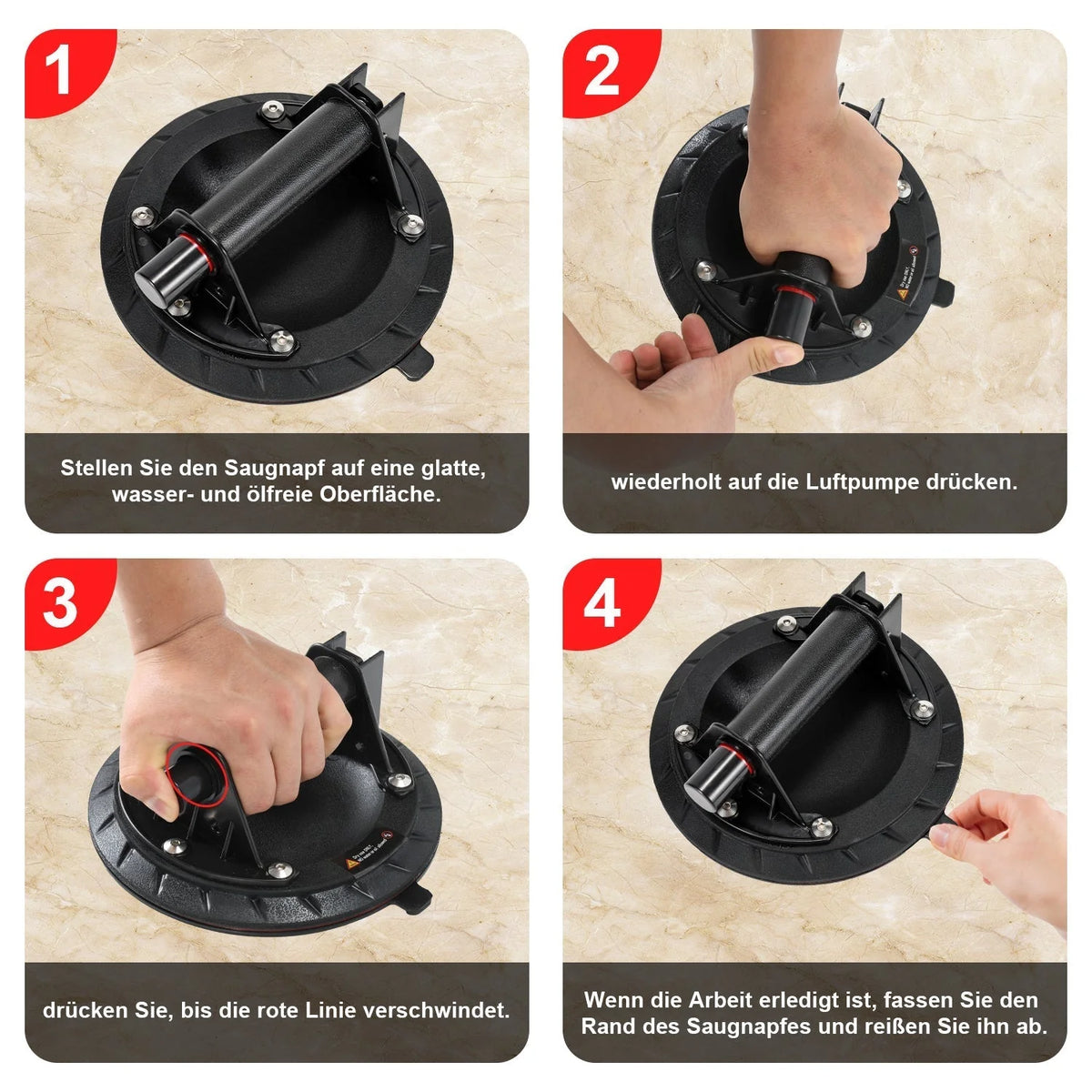Vacuum Suction Lifters 2 Pieces up to 100 kg