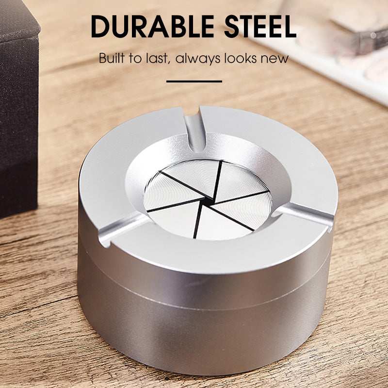 360° Stainless Steel Ashtray with Twist Lock