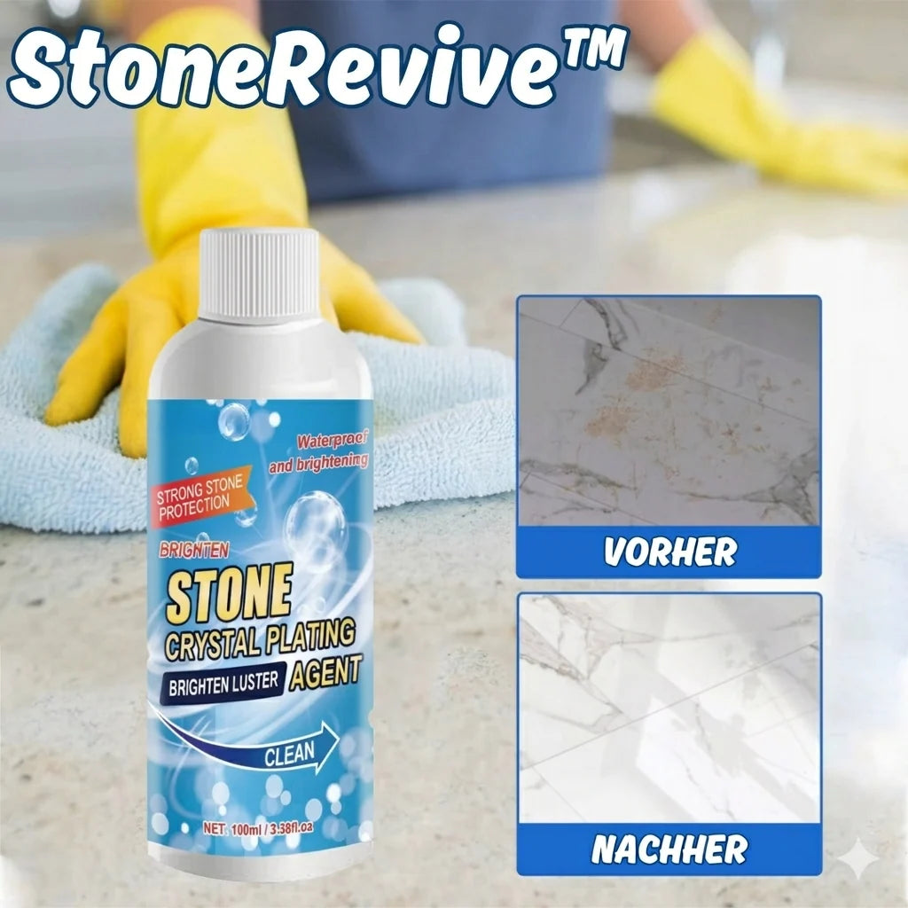 StoneRevive™ — Gives your natural stone a new shine without chemicals and protects your family at the same time