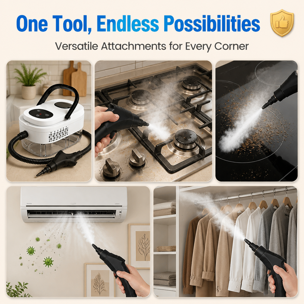 Steam cleaner with high steam temperature