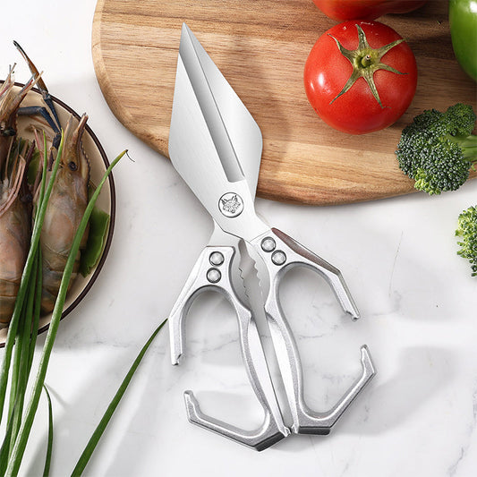 Multi-function Kitchen Scissors made of 3Cr13 Stainless Steel