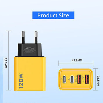 120W USB Fast Charger with 4 Ports