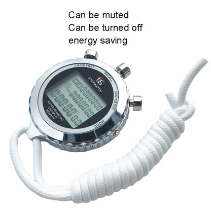 Digital Stopwatch Stainless Steel 3-Line Display