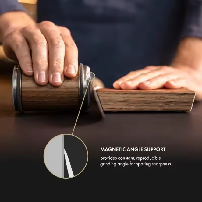 Diamond Knife Sharpener with Rolling Mechanism