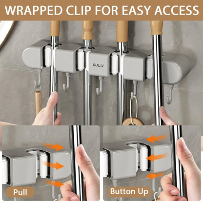 Wall Mount for Brooms, Mops & Tools